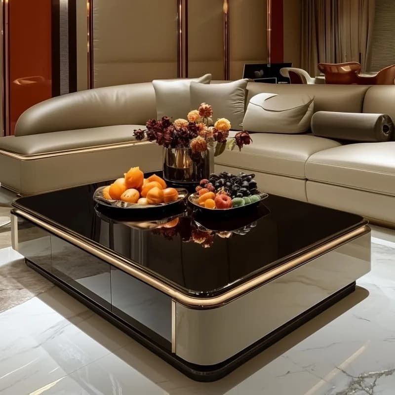 For Lounge Creative Coffee Table Rectangle Decoration Universal Safe Fashion Cute Side Table Mesas Bajas Room Decorations