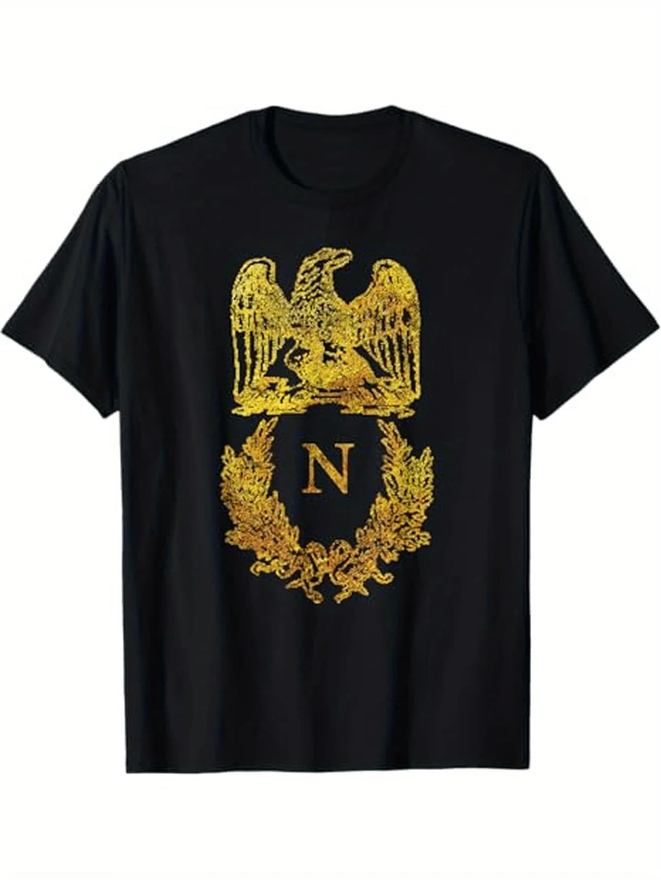 Napoleon Bonaparte Eagle Emblem Badge T-Shirt 100% Cotton O-Neck Short Sleeve Summer Casual Mens T-shirt Streetwear
