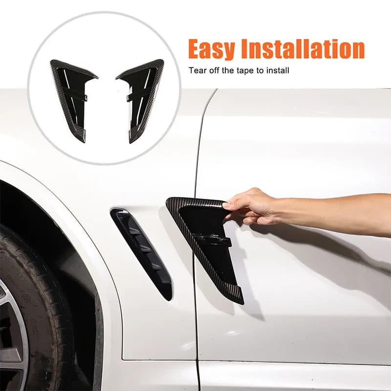 ABS Carbon Fiber For BMW X3 G01 X4 G02 2018-2021 Car Front Fender Side Shark Gill Side Air Outlet Cover Trim Car Accessories