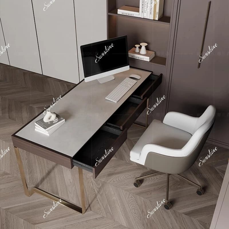 Light luxury home small apartment modern and simple bedroom office computer desk