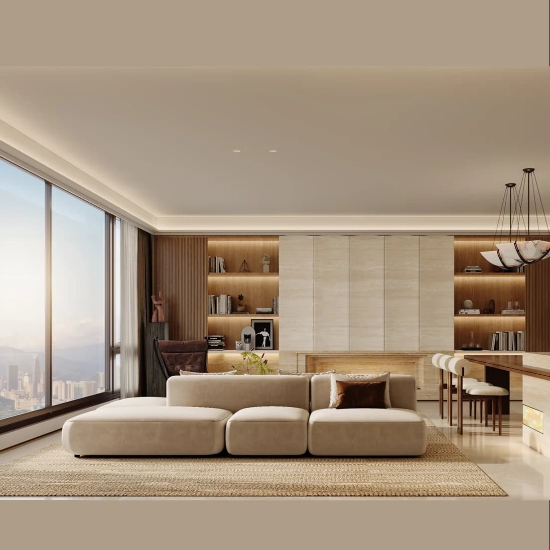 -pp Custom Eco-Friendly Wood One-Stop Solution Design for Modern Luxury Residential Apartment