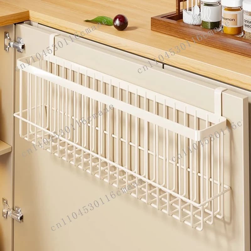 Kitchen shelf, cabinet door inside storage plastic wrap storage box, garbage bag finishing rack, seasoning product storage rack