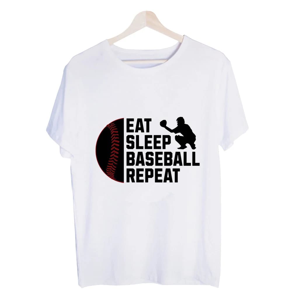 Men's Baseball Catcher Graphic Tee, Short Sleeve Crew Neck T-Shirt for Sports Fans and Casual Wear