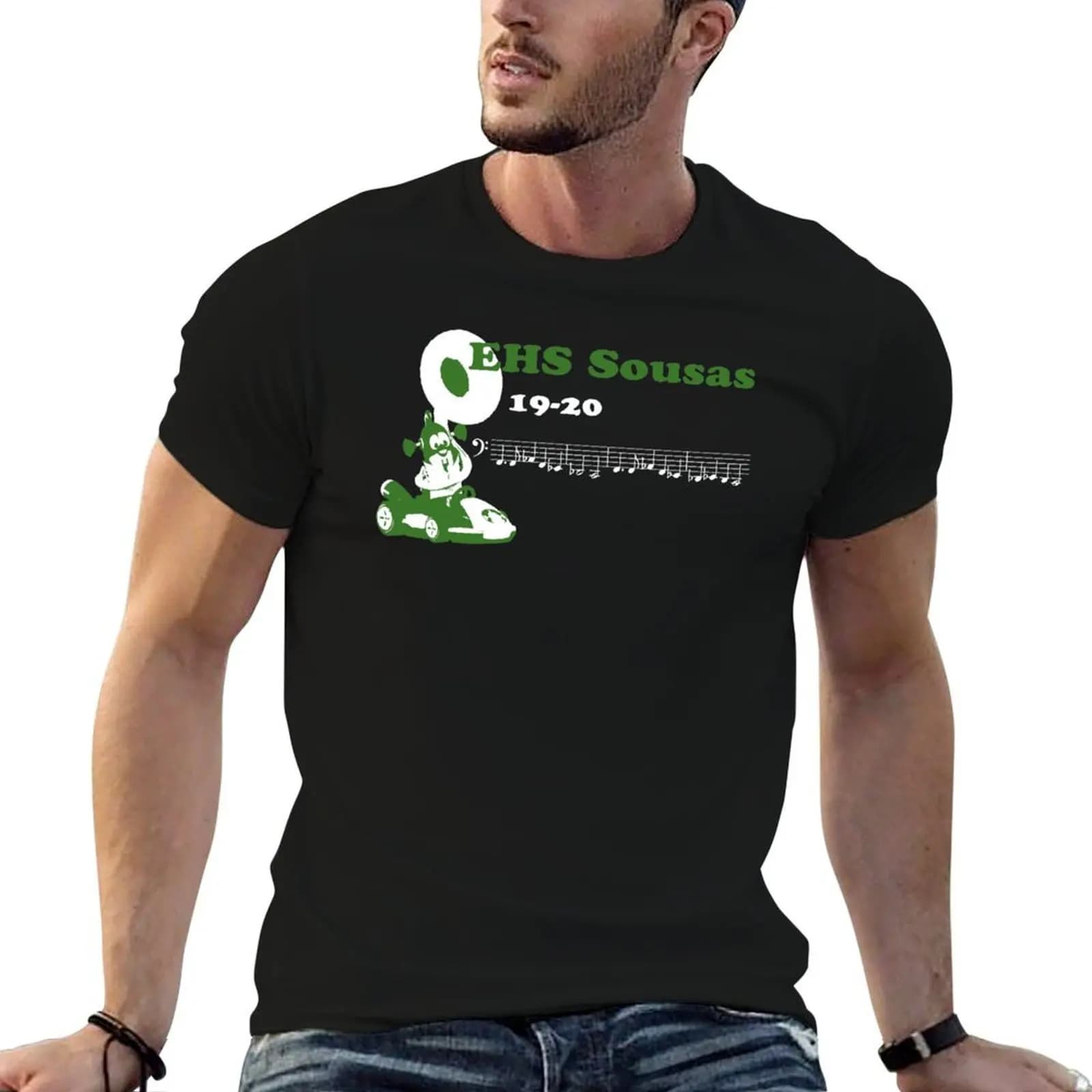 EHS Sousas 19-20 T-Shirt vintage graphic tee blue lock mens vintage t shirts