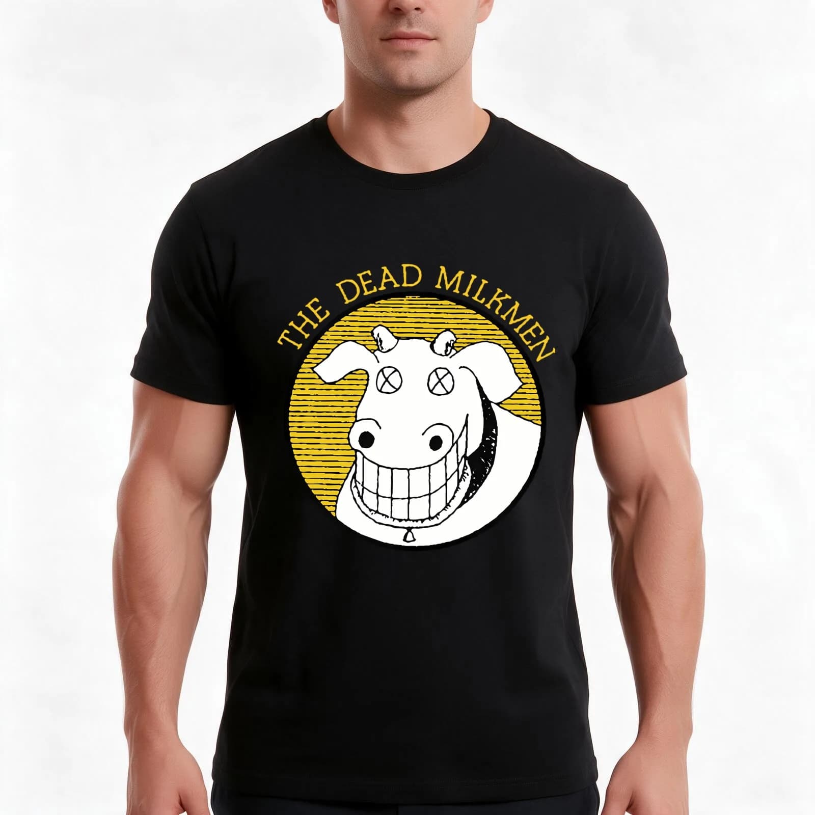 Dead Milkmen Classic Cute Classic T-Shirt, Summer Casual Cotton Tee, Oversized Streetwear Tops, Vintage Graphic Print