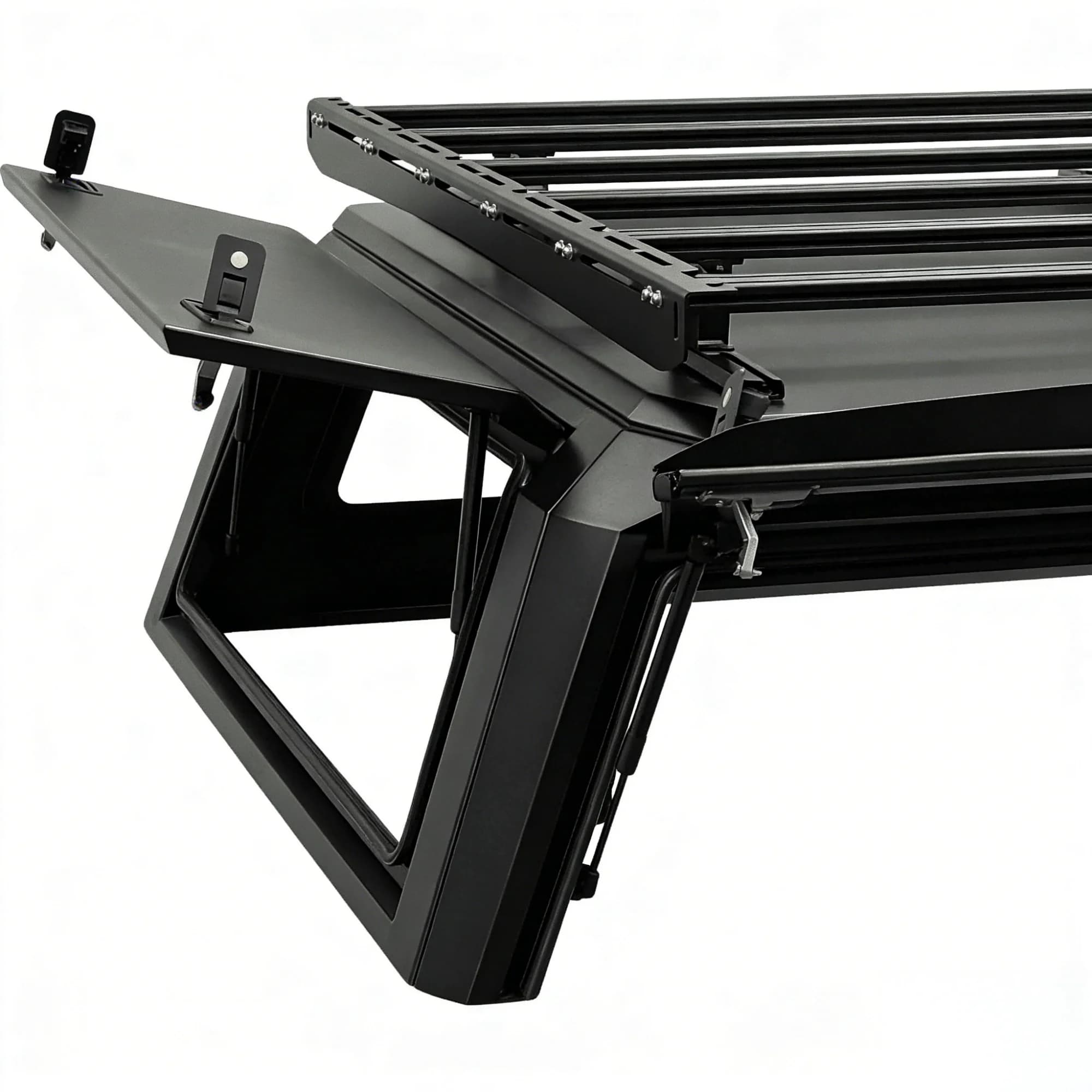 for Vigo Double Cab Aluminum Alloy Retractable A-Deck Canopy Truck Bed Cover Canopy