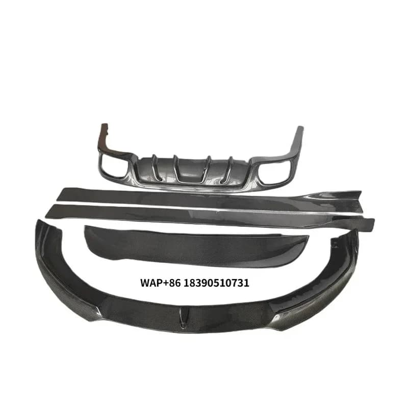 Carbon Fiber Front Bumper Lip Side Skirt Extension Rear Diffuser Rear Spoiler Body Kit for 10-13  Paramela
