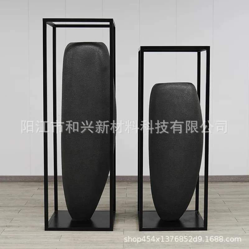 BJ-25 simple outdoor wrought iron flower stand indoor living room planting vase floor decoration ornament
