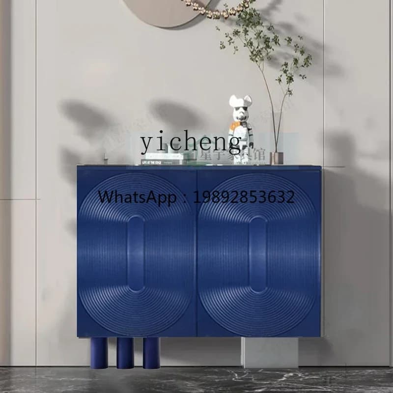TQH light luxury entrance cabinet high-end minimalist tea cabinet villa premium dining side cabinet solid wood locker