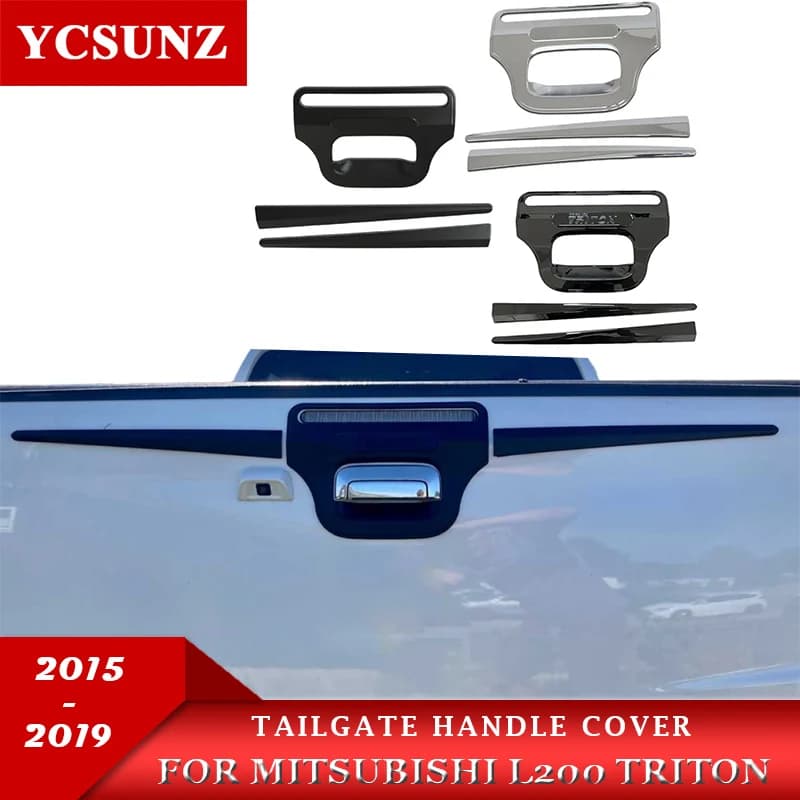 ABS Tailgate Handle Cover For Mitsubishi L200 Triton MQ 2015 2016 2017 2018 2019 Pickup Truck Car Accessories