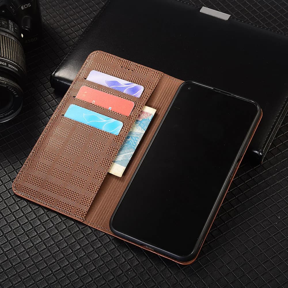 Cross grid Genuine Leather Flip Case For Xiaomi Poco M3 M4 M5 M5S M6 M7 X3 X4 X5 X6 X7 Pro Plus GT 4G 5G Wallet Phone Cover Case