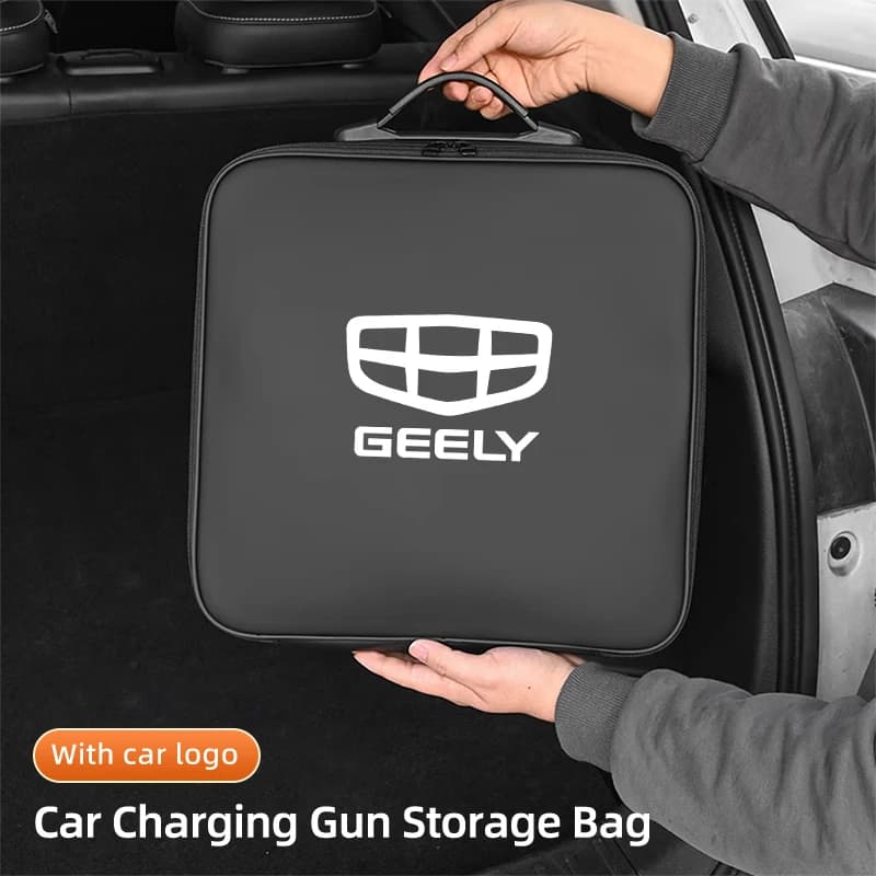 EV Car Charging Cable Storage Box Electric Vehicle Charger Cables Carry Bag For Geely Emgrand X7 EC7 EX5 EX2 Coolray Monjaro