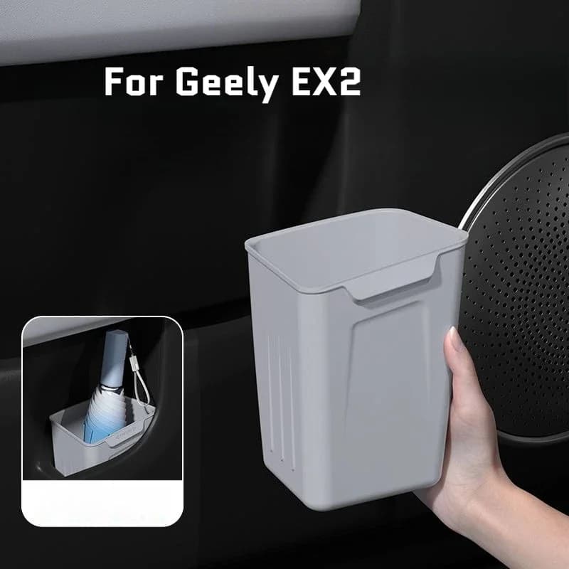For Geely EX2 Car Trash Can Door Storage Storage Box Umbrella Bucket Storage Car Interior Accessories Modification Tools Auto