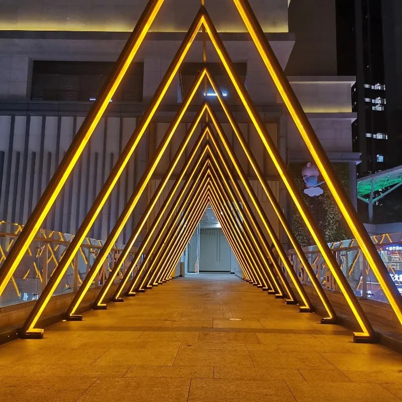 RGB LED tunnel cube triangle lighting stage props dancer performance party entertainment