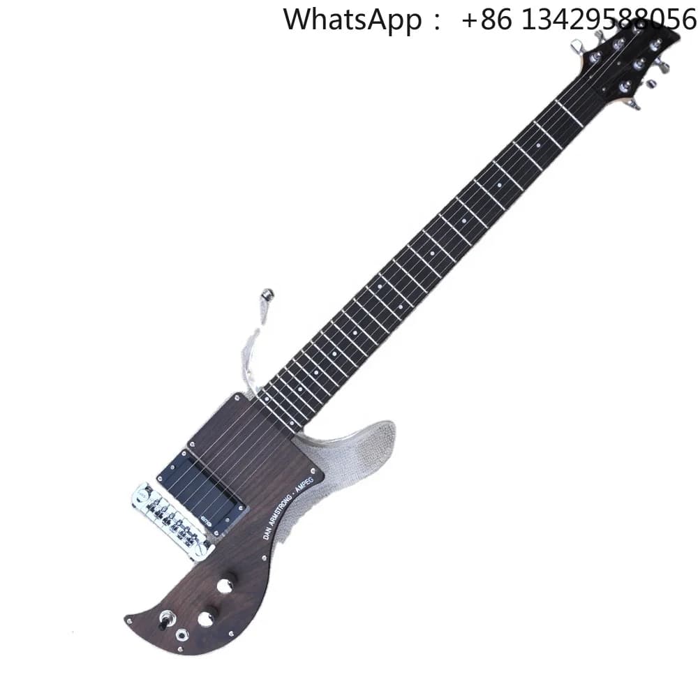 Flyoung High Quality Acrylic Electric Guitar Maple Neck Chrome Hardwares Wood Pickguard