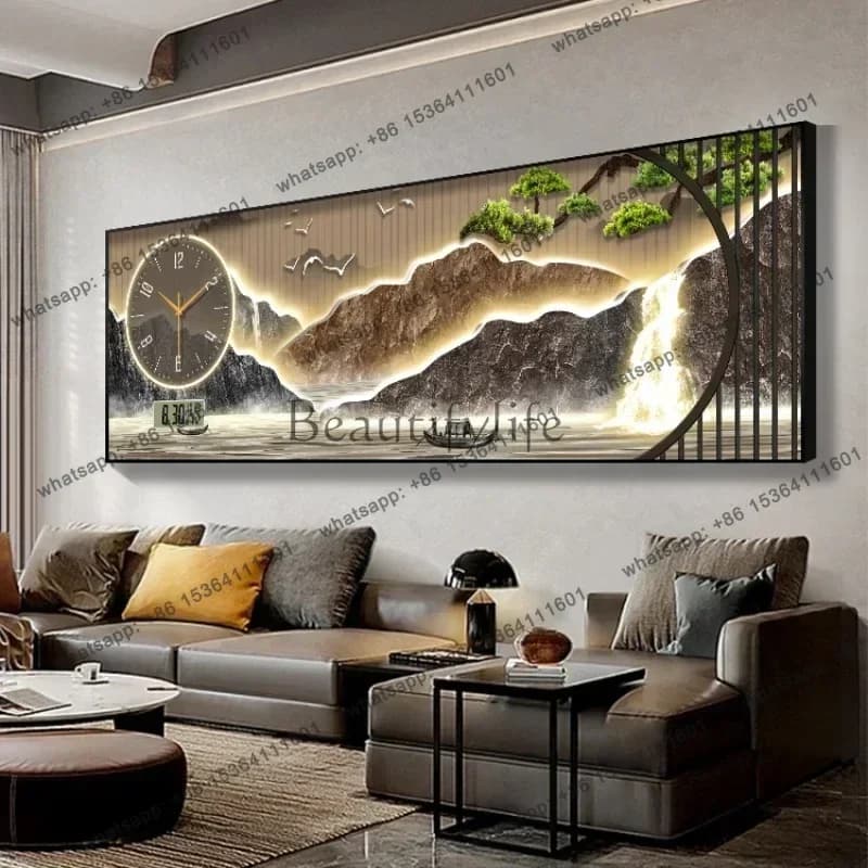 LJY Chinese Style Bedrooms Wall Clocks Kitchen Modern Classic Nordic Big Size Art Wall Watch Luxury Duvar Saati Room Decorations