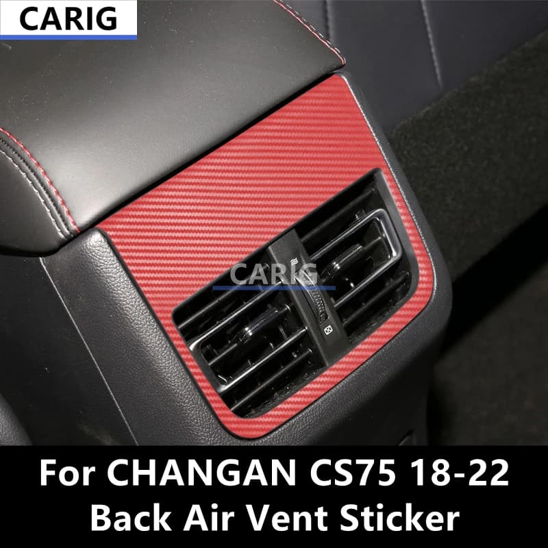 For CHANGAN CS75 18-22 Back Air Vent Sticker Modified Carbon Fiber Interior Car Protective Film Accessories Modification