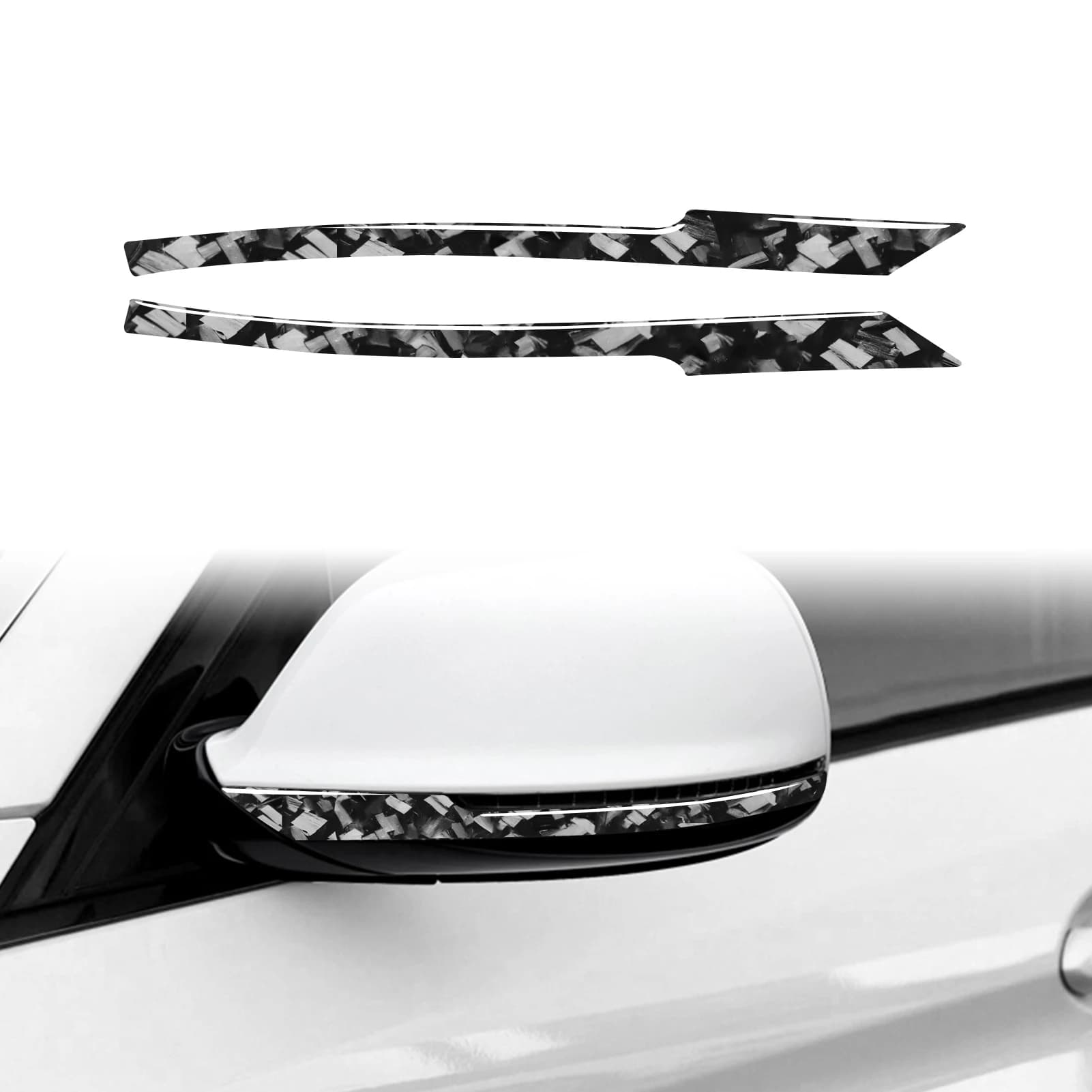 Real Soft Carbon Fiber For Audi Q5 SQ5 8R 2009-2017 Car Rearview Mirror Reflective Trim Car Sticker Interior Accessories