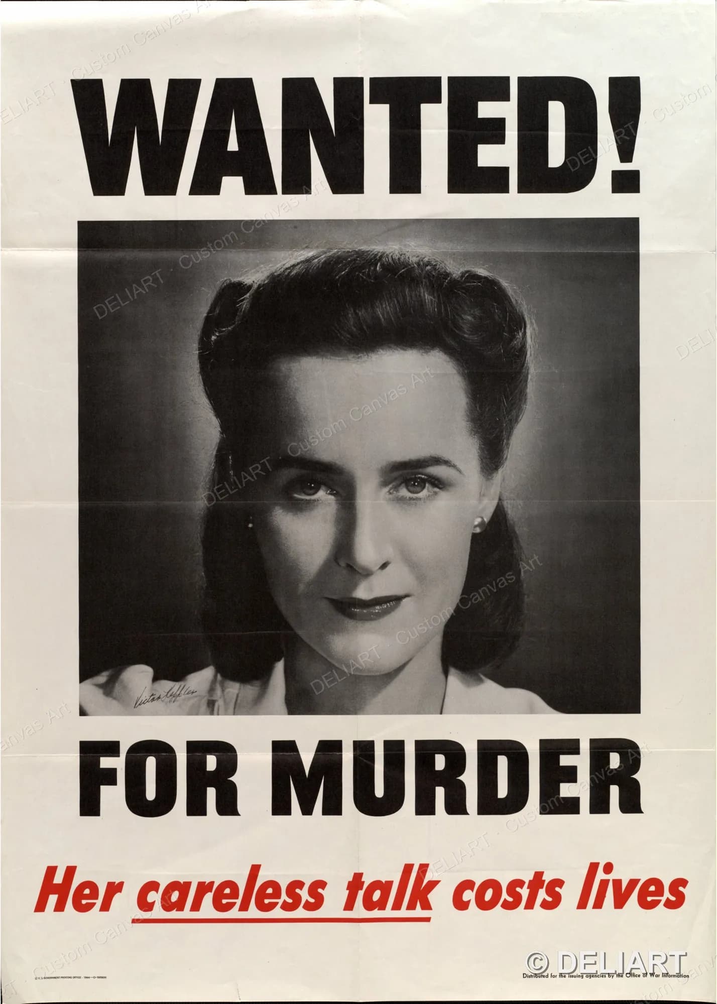 Wanted! Vintage WWII Propaganda Canvas Wall Art Poster Print 1940s War Effort Military Home Front Retro Home Decor Unframed