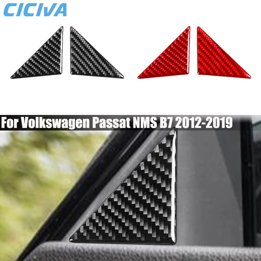 Carbon Fiber Car Accessories A-pillar Decorative Interior Cover Modified Trim Sticker For Volkswagen Passat NMS B7 2012-2019