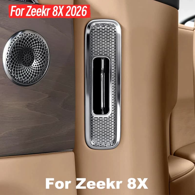 For Zeekr 8X 2026 BPillar Air Vent Protective Cover For Zeekr 8X 2026 Stainless Steel Air Outlet Decor Frame Car Accessories