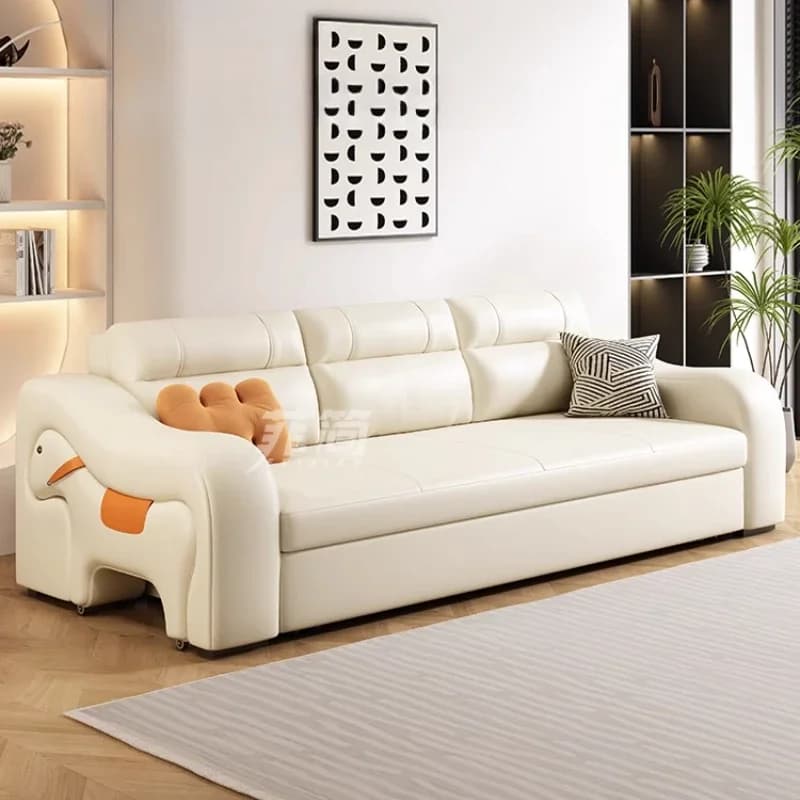 Cream Wind Living Room Sofa Bed Small Apartment Folding Dual-purpose Sofa Bed Recliner Designer Divano Soggiorno Home Furniture