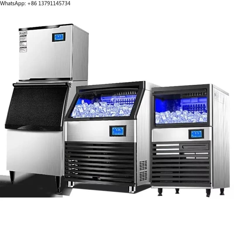 Commercial Ice Maker Stainless Steel Commercial Ice Machine for Bar & Shop Hotel & Restaurant Supplies Ice Making Machine