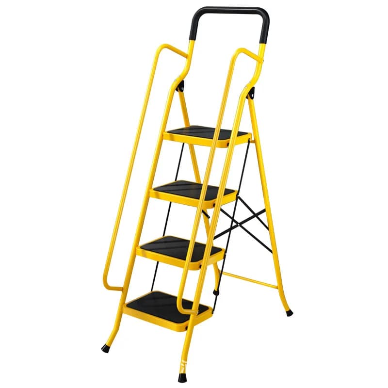 Household ladder folding multi-functional telescopic thickened indoor herringbone ladder step staircase small four-step ladder