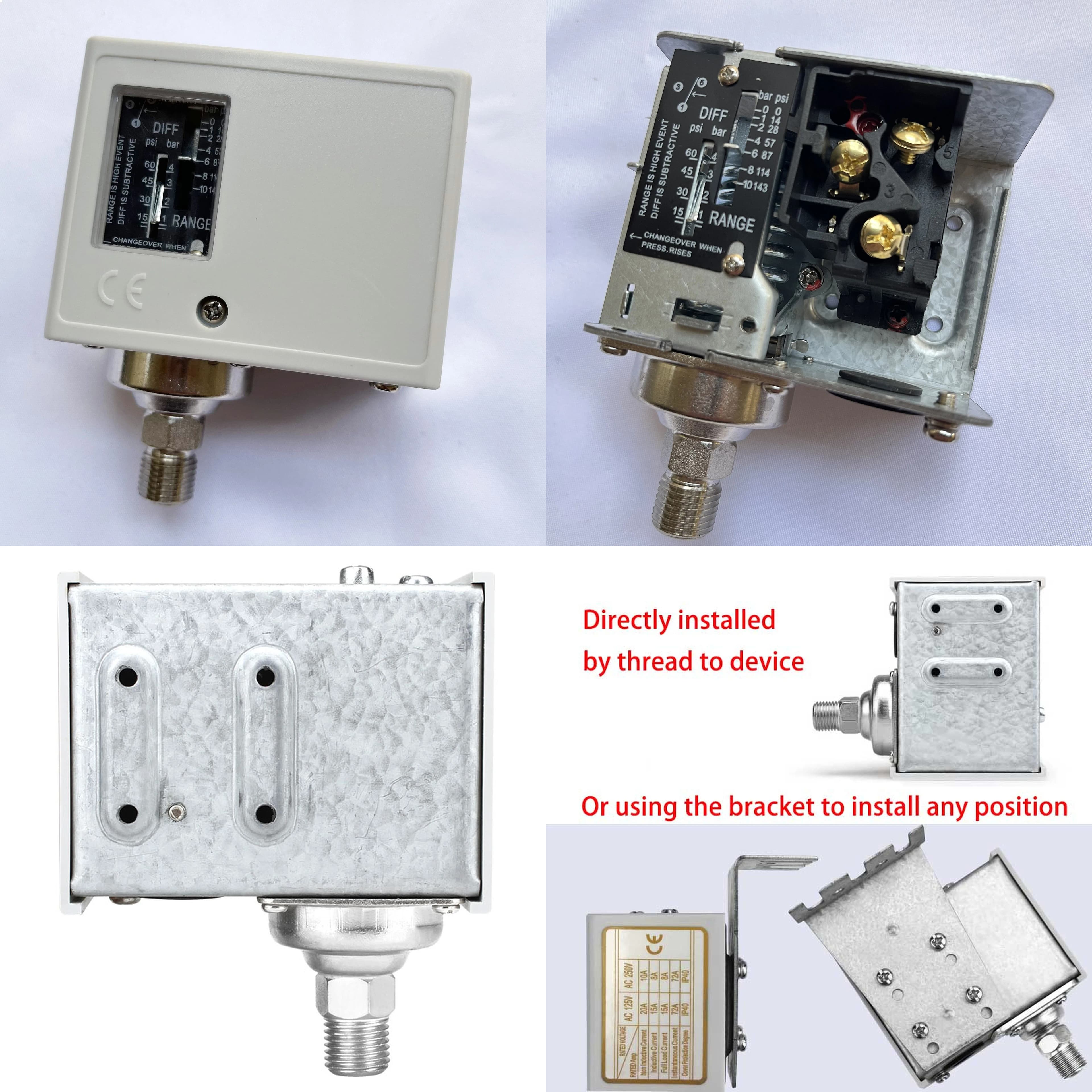 Universal Adjustable Hydraulic Pressure Switch Precision Control Sensor for LiquidLevel Measurement Lifting Industrial Machinery