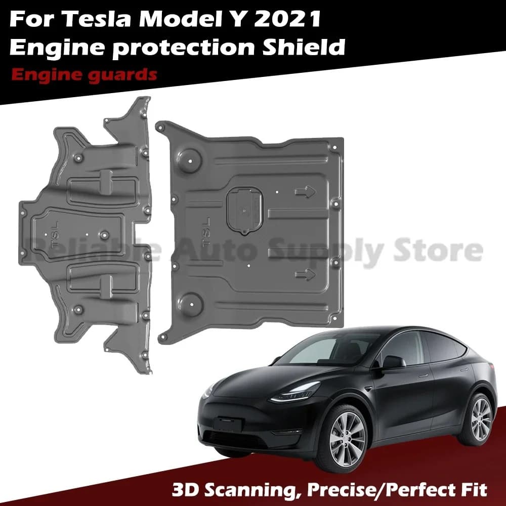 3D Scanned Underbody Defense Engine Skid Plate for Tesla Model Y 2021, Elite Protection System, Road Hazard Protection