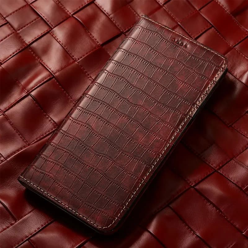 Luxury Genuine Leather Phone Case For Xiaomi 11 10 9 8 6 5 Ultra Lite Pro SE X Plus 5G Crocodile Pattern Regular Edition