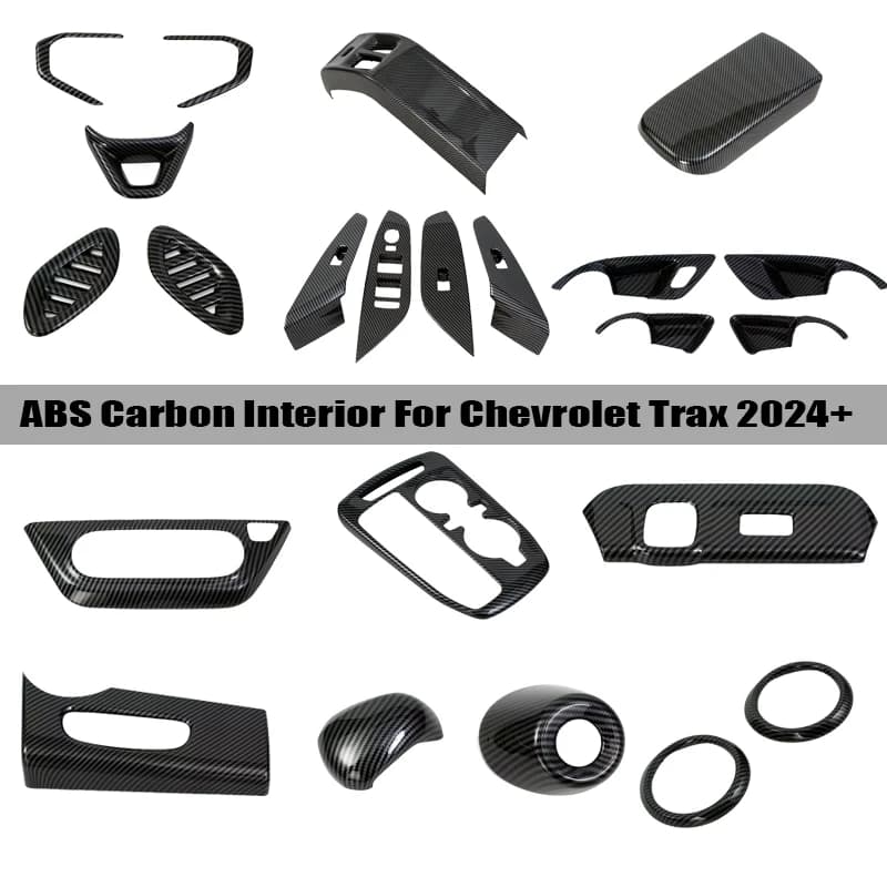 ABS Carbon Interior Car Air Condition Outlet Console Gear Shift Head Window Lift Trim Panel For Chevrolet Trax 2024+ Accessories