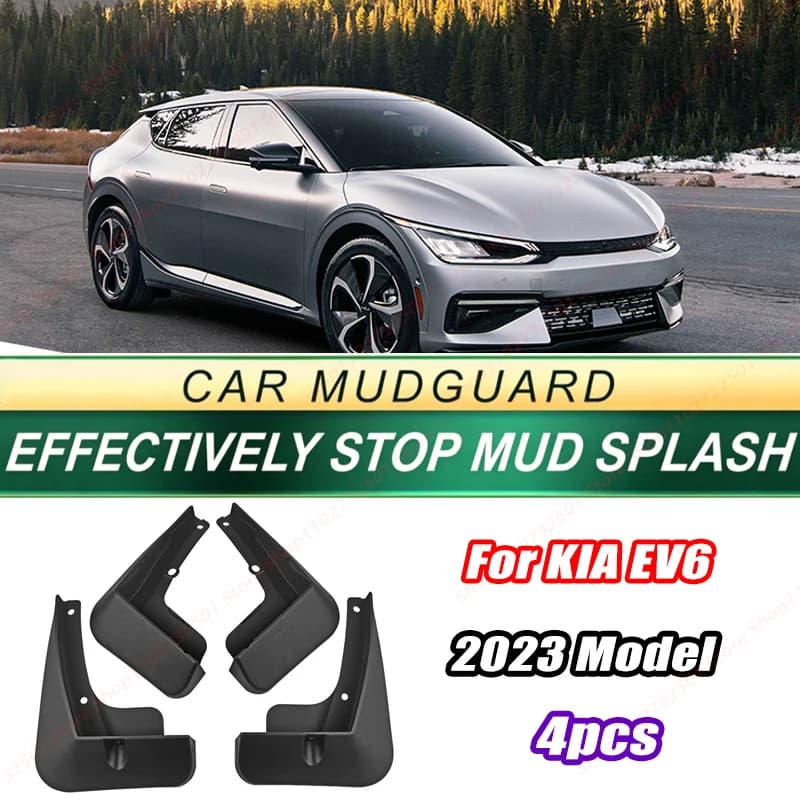 For KIA EV6 2023 Model 4PCS Front Rear Mud Flaps Splash Guards Fender Mudguards Auto Accessories