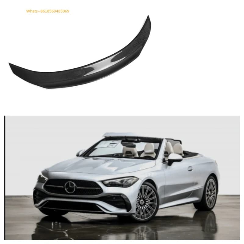 PSM Style Rear Spoiler Real Carbon Fiber CLA Class W117 Car Trunk Boot 2013-2019