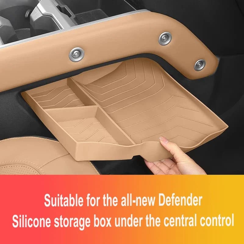 For 2025 Land Rover Defender 90 \ 110 central control lower storage box, car specific storage silicone storage box