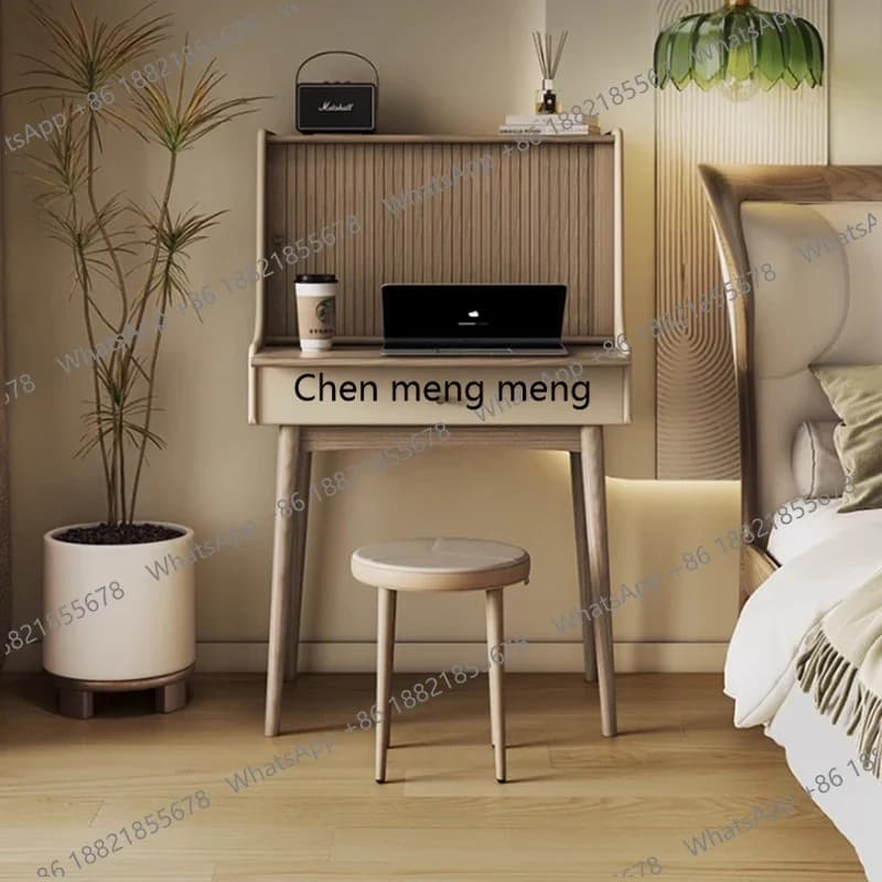 z0189Cabinet Makeup Vanity Table Bedroom Desk Chair Wood Dressing Table European Women Living Room Mesa De Maquillaje Home Furni