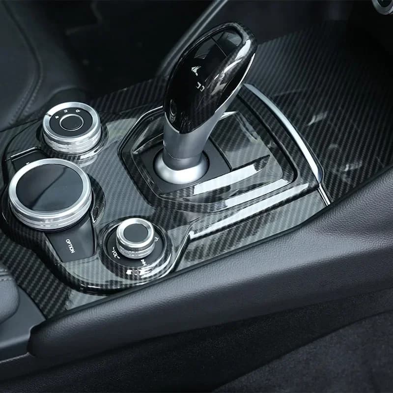 For Alfa Romeo Giulia Stelvio 2017-2019 ABS Car Center Console Panel Cover Trim Sticker Interior Car Accessories