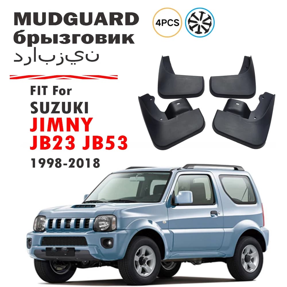 FOR Suzuki Jimny JB23 JB53 1998 1999 2000 -2018 Mudguard Fender Mud Flap Guards Splash Mudflaps Car Accessories Front Rear 4pcs