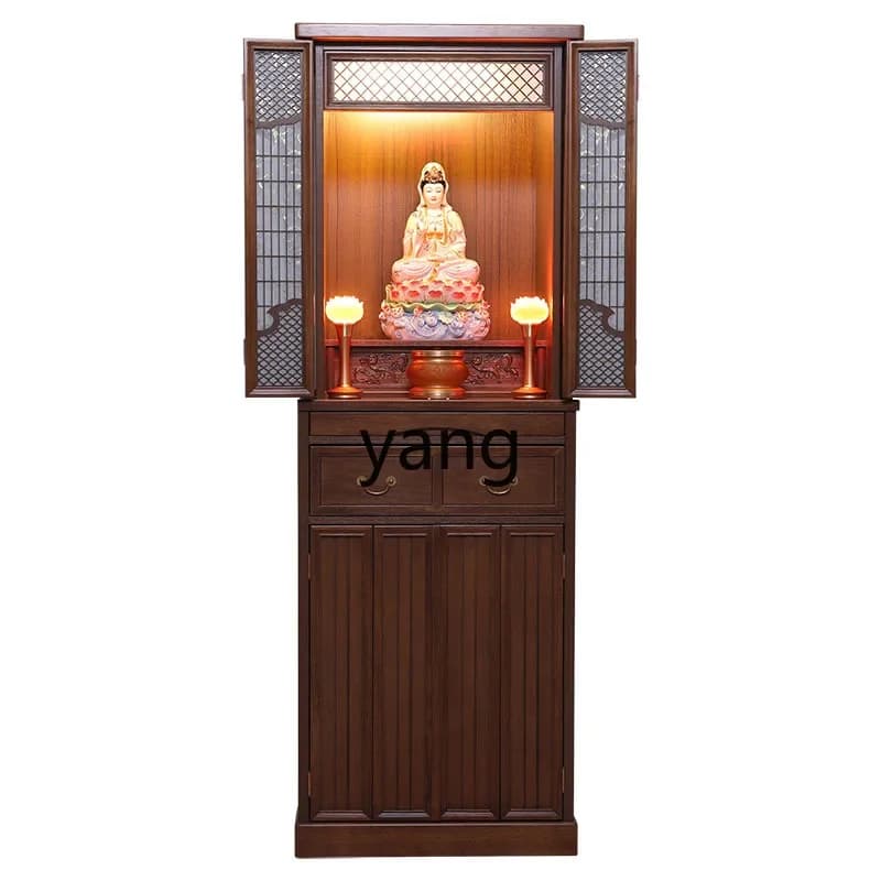 LHU  solid wood new Chinese casket light luxury, table Buddhist platform home modern style, Buddhist cabinet