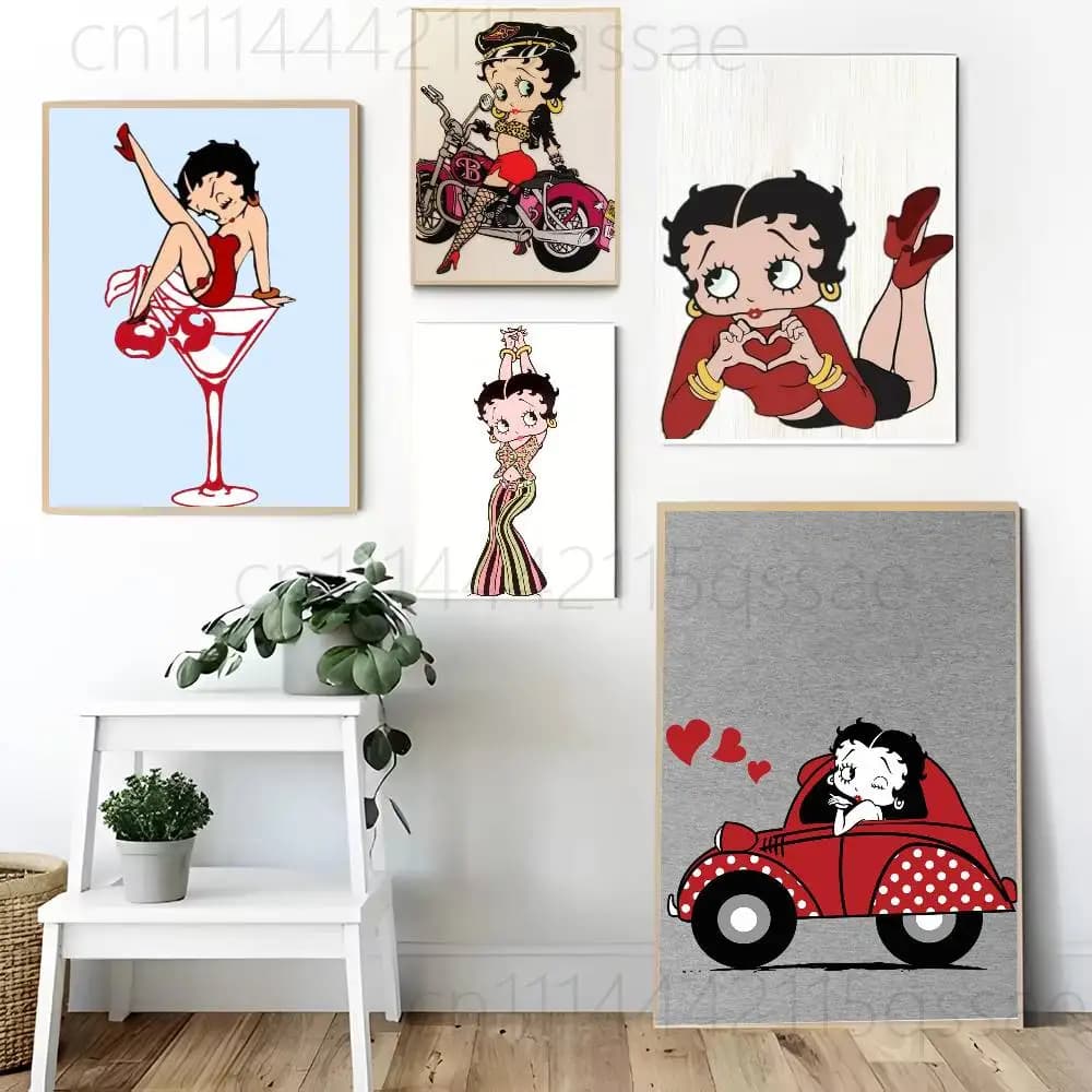 B-BettyS Doll B-Boop-y-es Poster Prints For Bedroom Living Room Canvas Painting Wall Art Home Decor