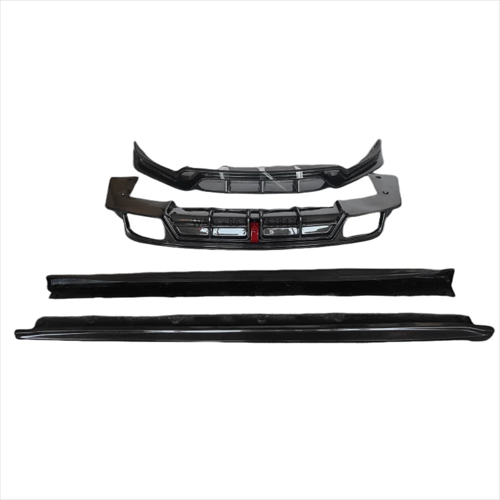 for Cayenne Modification with True Carbon Fiber C-style Front Bumper Lip Rear Diffuser Side Skirt Body Kit
