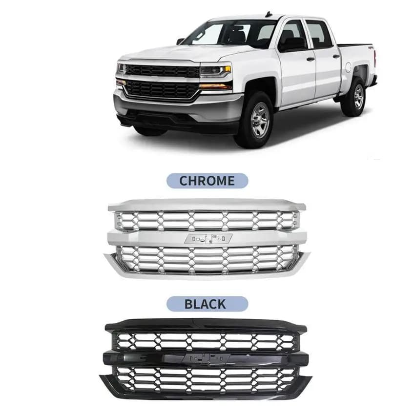 Grille Chrome For Chevrolet Chevy Silverado1500 2016 2017 2018 OEM 84056776 Car Mesh Grille