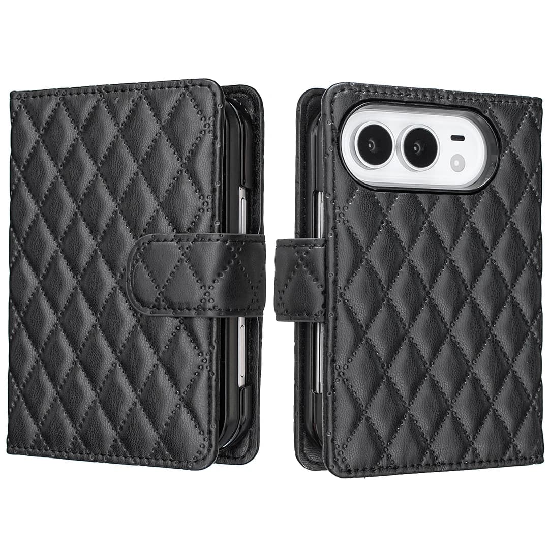 For iPhone Duo Case Skin-Friendly Luxury Matte Leather Flip Wallet Card Slot Shockproof Back Cover Accessories For iPhone Ultra