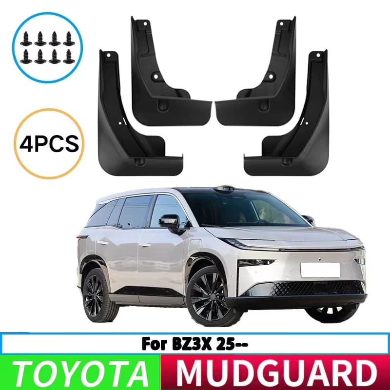 For Toyota Platinum Smart BZ3X 2025 Car Tire Fender Splash Wender Front and Rear Wheel Fender Auto Parts 4pcs