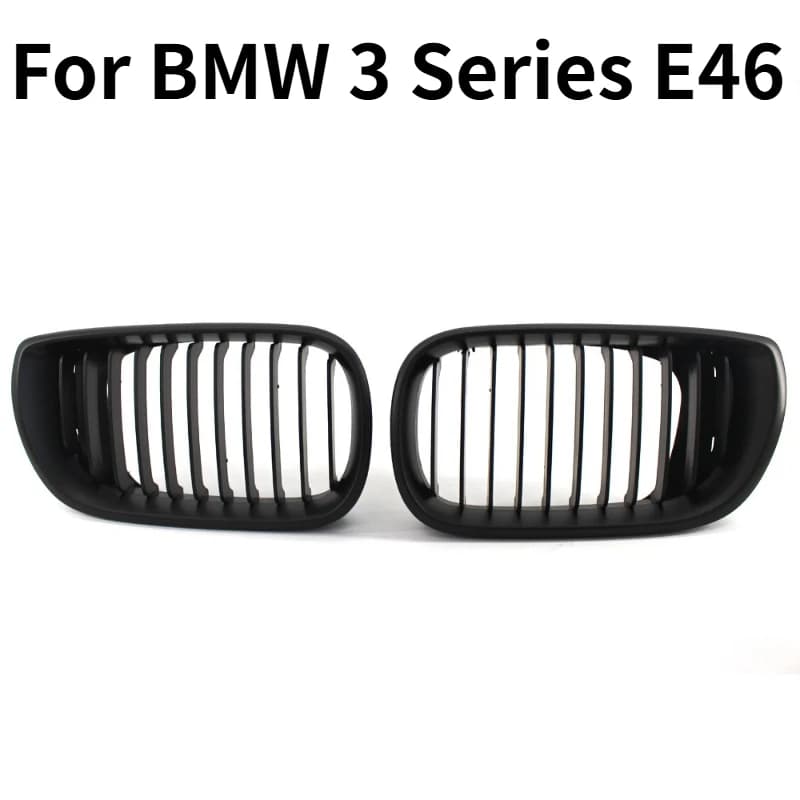 Front Grille For BMW 3 Series E46 Accessories 1998-2006,Stylish Stereo Design,Engine Cooling,Anti-Impact,UV Resistant,Durable