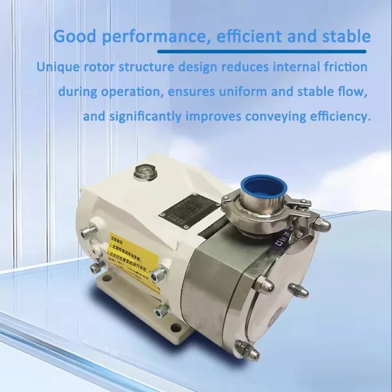 Sanitary High Viscosity Rotor Lobe Pump Head for Sugar Syrup Fluid Transfer Positive Displacement Gear Pump Head