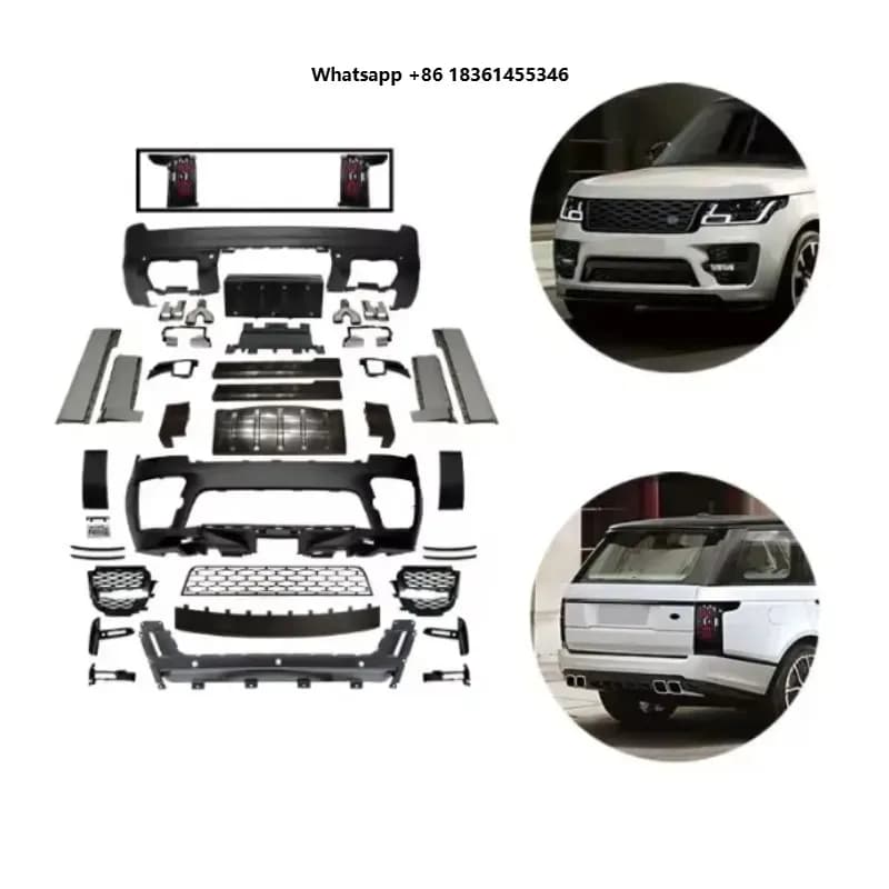 For 2018  Range Rover Vogue Facelift Svo Clrak AutomobileNew Body Kit Include Front and Rear Bumper Plate Exhaust Pipe