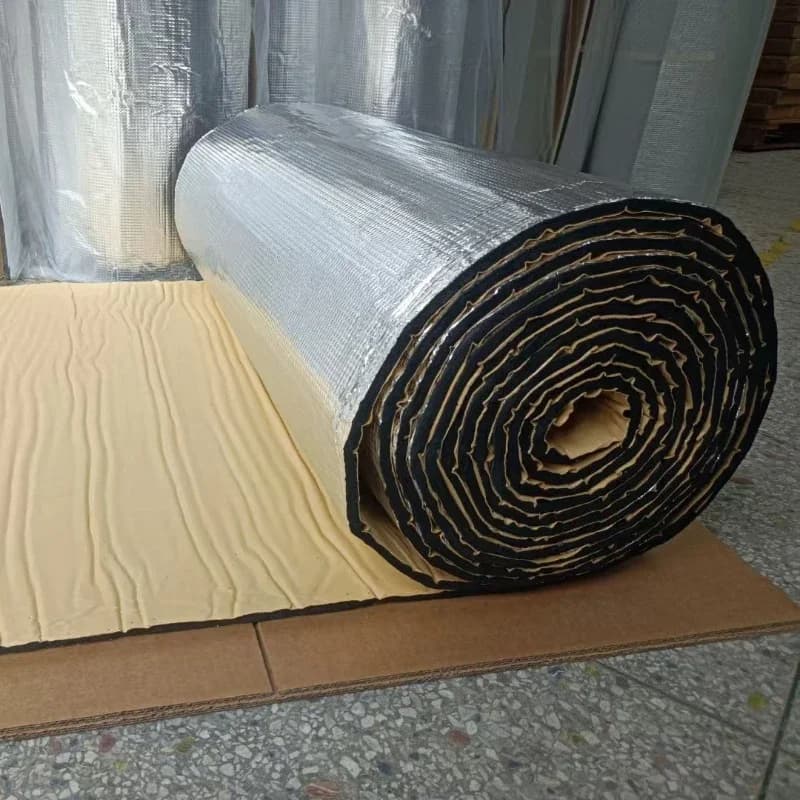 Aluminum plate car sound insulation cotton self-adhesive engine hood door thermal insulation cotton embossed shock stop noise