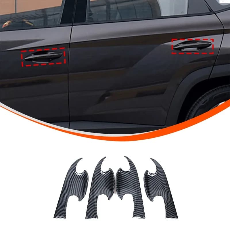 4PCS ABS For 2022+ US Hyundai Santa Cruz /2021Tucson L Exterior Door Bowl Decals  sticker Trim Car Accessorie