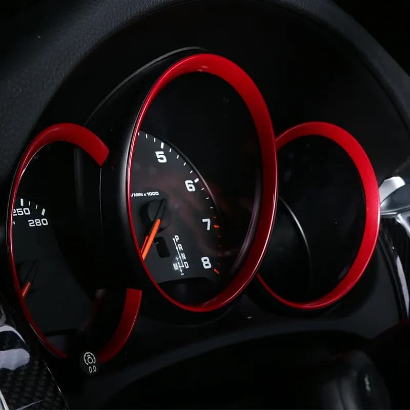 Car Instrument Panel Decorative Ring For Porsche Macan 95B 718 Cayman Boxster Cayenne 92a Panamera 2010-2017 911 2008-2017